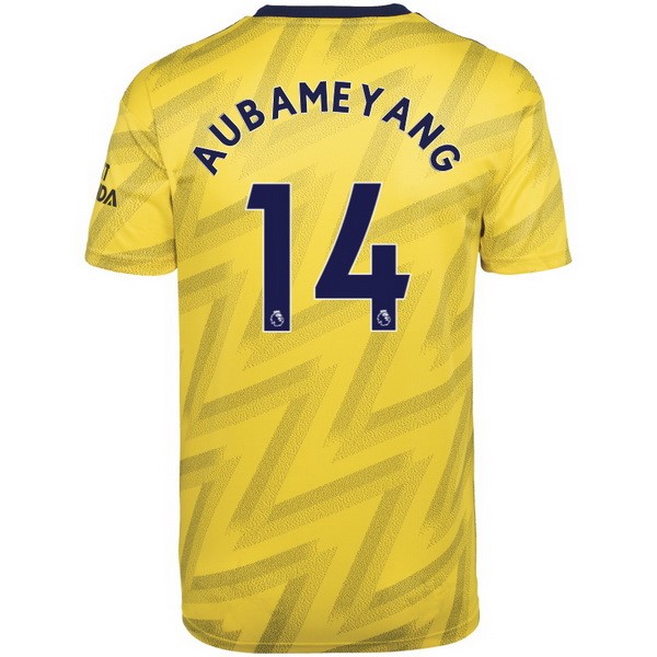 Camiseta Arsenal NO.14 Aubameyang Replica Segunda Ropa 2019/20 Amarillo